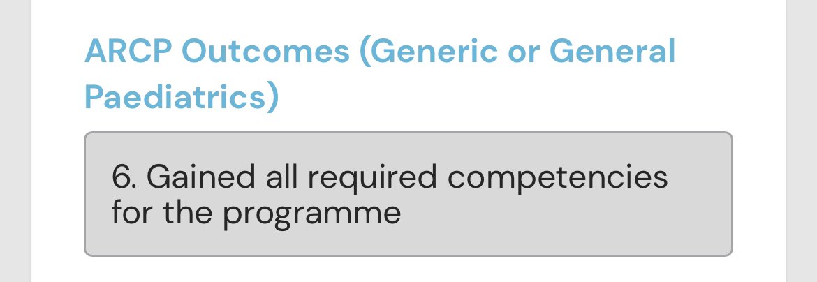 A momentous day - after taking the scenic route through 9 years of paediatric training, many hurdles, &amp; amassing most of the possible ARCP outcomes along the way - I finally add a new one to my collection. Outcome 6 - training completed and CCT here I come! Delighted &amp; relieved😊