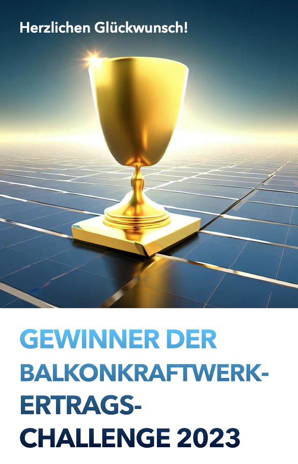 BitlagerPro's tweet photo. 🎉 Herzlichen Glückwunsch @MarcVolquardsen! 🏆
Du bist der strahlende Gewinner der #BitSolarJuni Balkonkraftwerk-Ertrags-Challenge! 🥳👏
Vielen Dank an alle Teilnehmer! Weitere Infos findet ihr zeitnah im Blog: https://t.co/076hXrNotP https://t.co/DkKMMHtyFH