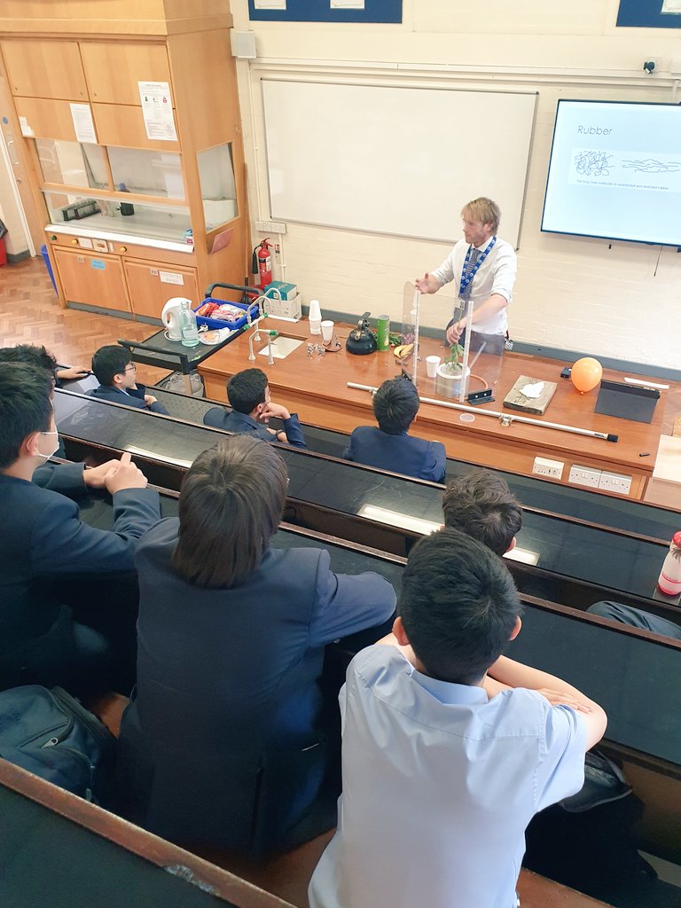 MGS_Chemistry's tweet photo. Well done to all of the students that were invited to see Mr Martins 'Cool Chemistry' lecture today. With special thanks to the MGS parents society @mgs_1515, Manchester University Chemistry department @OfficialUoM Mr Martin of course 👏👏👏👏👏 and our technical and H&amp;S team https://t.co/2lcahOfSIS