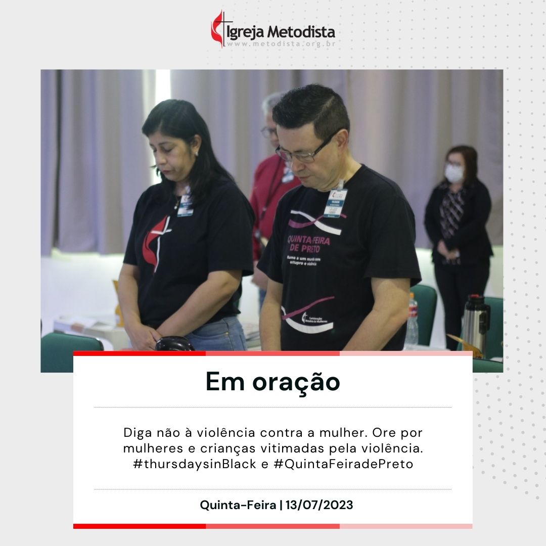 #EmOração

Diga não à violência contra a mulher. Ore por mulheres e crianças vitimadas pela violência.#thursdaysinBlack e #QuintaFeiraDePreto

Acesse o nosso site e veja os pedidos de oração dessa semana.