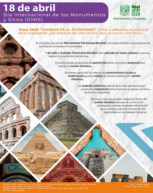 ¿Sabes cuántas ciudades patrimonio hay en el mundo? ¿Cómo puede afectar el cambio climático el patrimonio?
#InfografíaPUEC