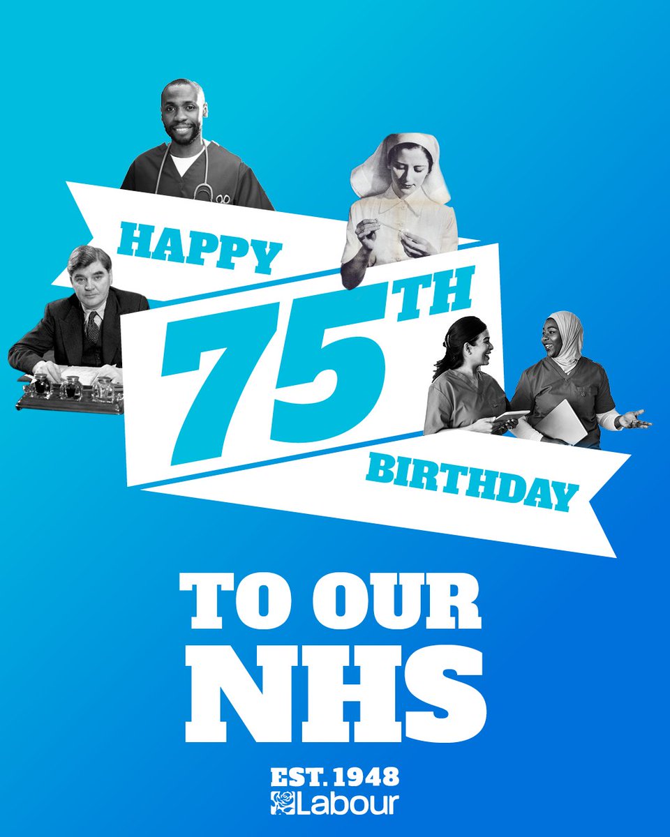 The NHS has transformed lives for 75 years. Today we thank the dedicated staff who continue to deliver lifesaving work. Labour will embrace new technology, focus on preventing illnesses and ensure we have more care in the community to future proof our health service.