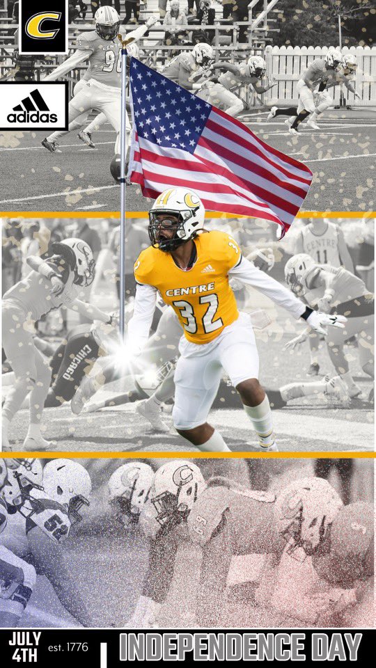 CentreFootball's tweet photo. Happy Independence Day from Centre Football! #PEV https://t.co/IUhWxFX6SJ