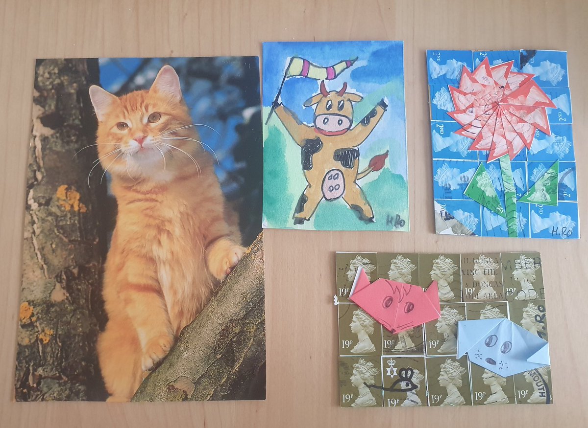 Die letzten Wochen war ich etwas nachlässig mit dem Posten erhaltener #ATC. Anbei die ATC der lieben <a href="/TTWestRosen/">Margarete Rosen</a> , die ich bereits letzte Woche erhalten habe.
#ATCTausch #KleineKunstklasse