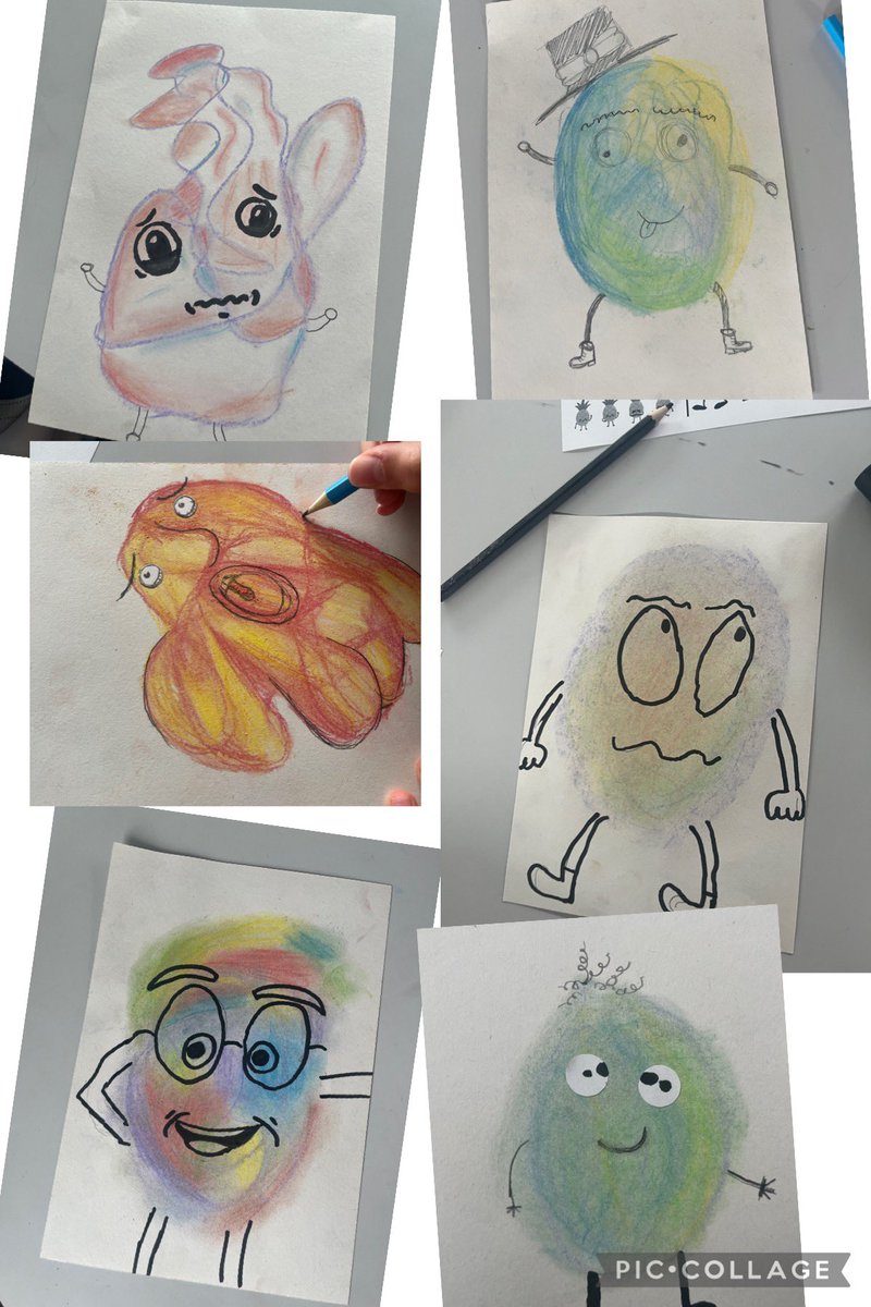 MCS_Art's tweet photo. Some great exploration of colour and character from Year 6 on their transition visit.  Inspired by @jonburgerman Well done all, we can’t wait to see you again in September @LearnWithMCS https://t.co/oeeD0CiRLy