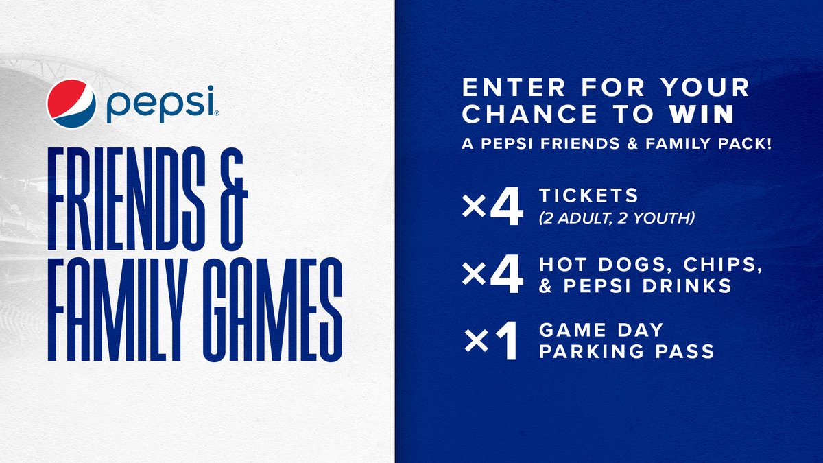 You could win four tickets, four hot dogs, chips, pepsi drinks & a parking pass for Friday's game! Grab your squad and retweet this post for a chance to win ‼️ #ForTheW | @PepsiCanada