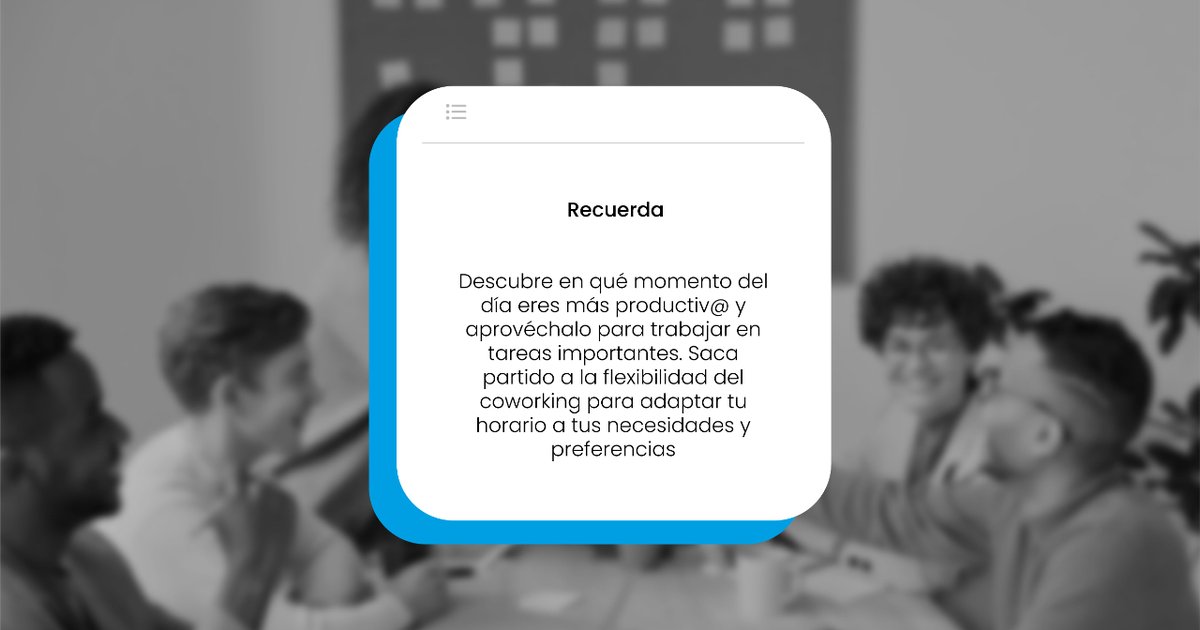 💭 Aquí te dejamos el #consejo de esta semana:

#WeKCo #coworking #coworkingfacts #coworkinglife