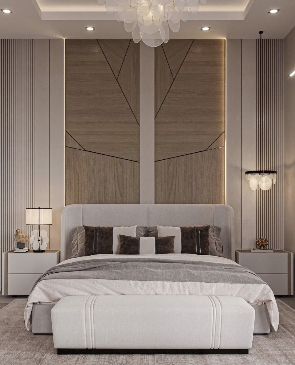 broxledotcom's tweet image. The combination of textures in this bedroom adds a touch of #luxury. From the plush carpet to the sumptuous bedding, every element invites you to indulge in ultimate comfort. #TexturePlay #HomeDesign