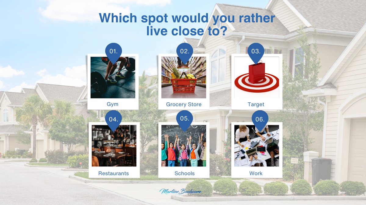 Imagine living just minutes away from your favorite places! 

We want to hear from you. Let's see which spot steals the show! Share your choice below, and let's spark some lively discussions. 🔥 

realestatenoco.com
#realestate #realtor #dreamhome #MartineBonhoure