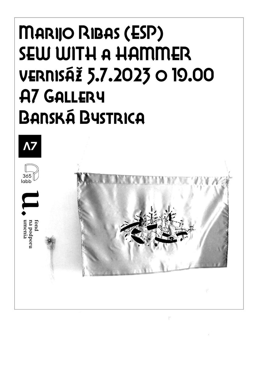 jomarijo's tweet photo. Mañana inauguro 'Sew with a hammer' (coser con un martillo) en A7 Gallery Banská Bystrica, Eslovaquia https://t.co/M07wdEExkf