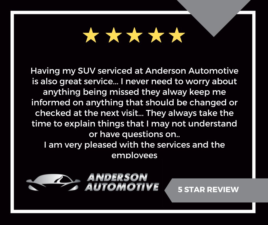 Anderson_Auto's tweet image. 🌟🌟🌟🌟🌟

#autorepair #automotive #googlereview