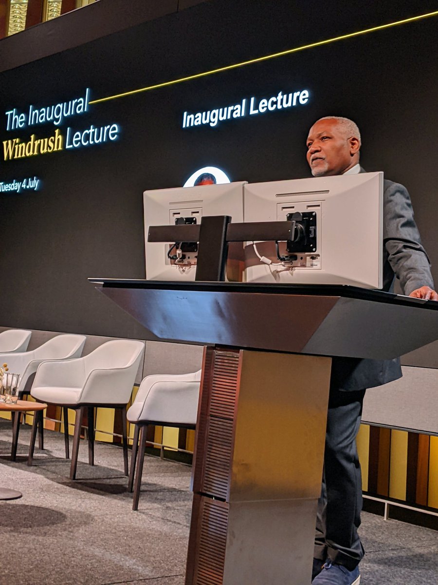 Martin Forde KC delivering tonight's Inaugural Voices of Windrush Lecture in partnership with Bloomberg, to a packed auditorium, on the history of Windrush migration policy, his family's experience, the #Windrush scandal & his thoughts on the future.

voicesofwindrush.com