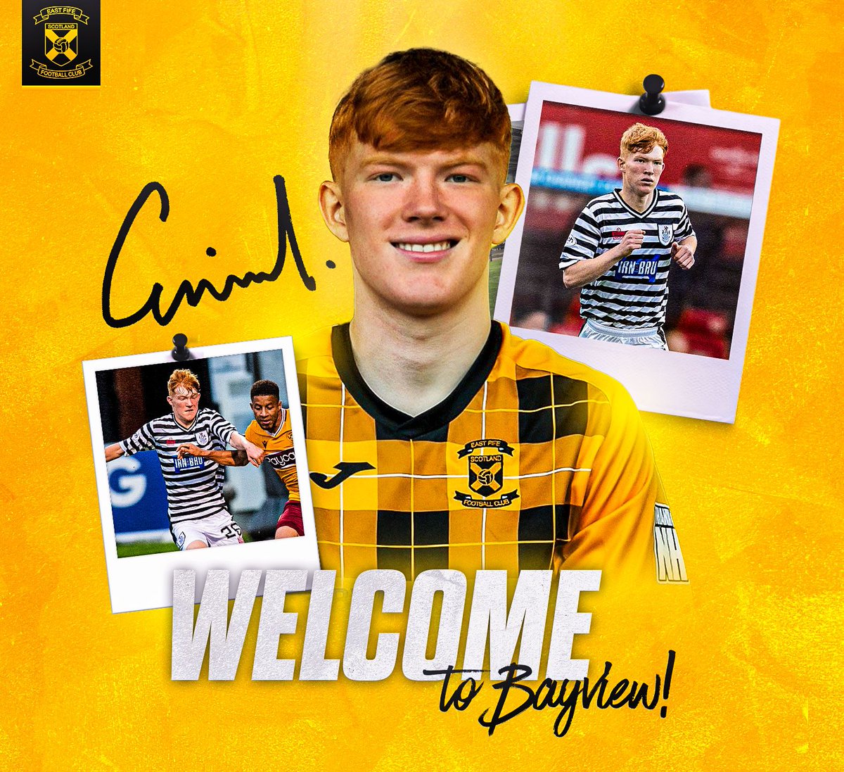EastFifeFC's tweet photo. ⚫️🟡𝗪𝗘𝗟𝗖𝗢𝗠𝗘 𝗚𝗥𝗘𝗚𝗢𝗥 𝗡𝗜𝗖𝗢𝗟🟡⚫️

We’re delighted to announce the signing of Gregor Nicol on a 1-year deal.

Welcome to Bayview Gregor!

🔗https://t.co/9aD2uQWufw https://t.co/bTbLXDKq5l
