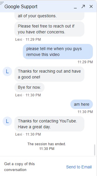 nirbhaimaan1's tweet photo. @Google @GoogleIndia @YouTube @YouTubeIndia @YouTubeCreators  one of your chat agents closed the chat without listening to my questions https://t.co/f9ktfqcYnS
