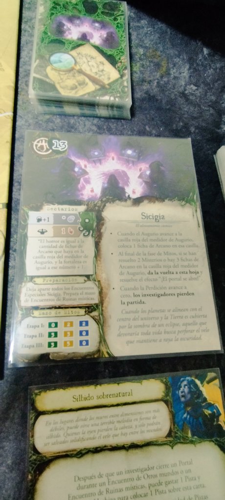 Esta tarde he terminado pronto de trabajar y he aprovechado para montar un #EldritchHorror contra el primigenio Sicigia, de la expansión Vestigios Extraños. ¿Cómo acabará, victoria o derrota? 🥹