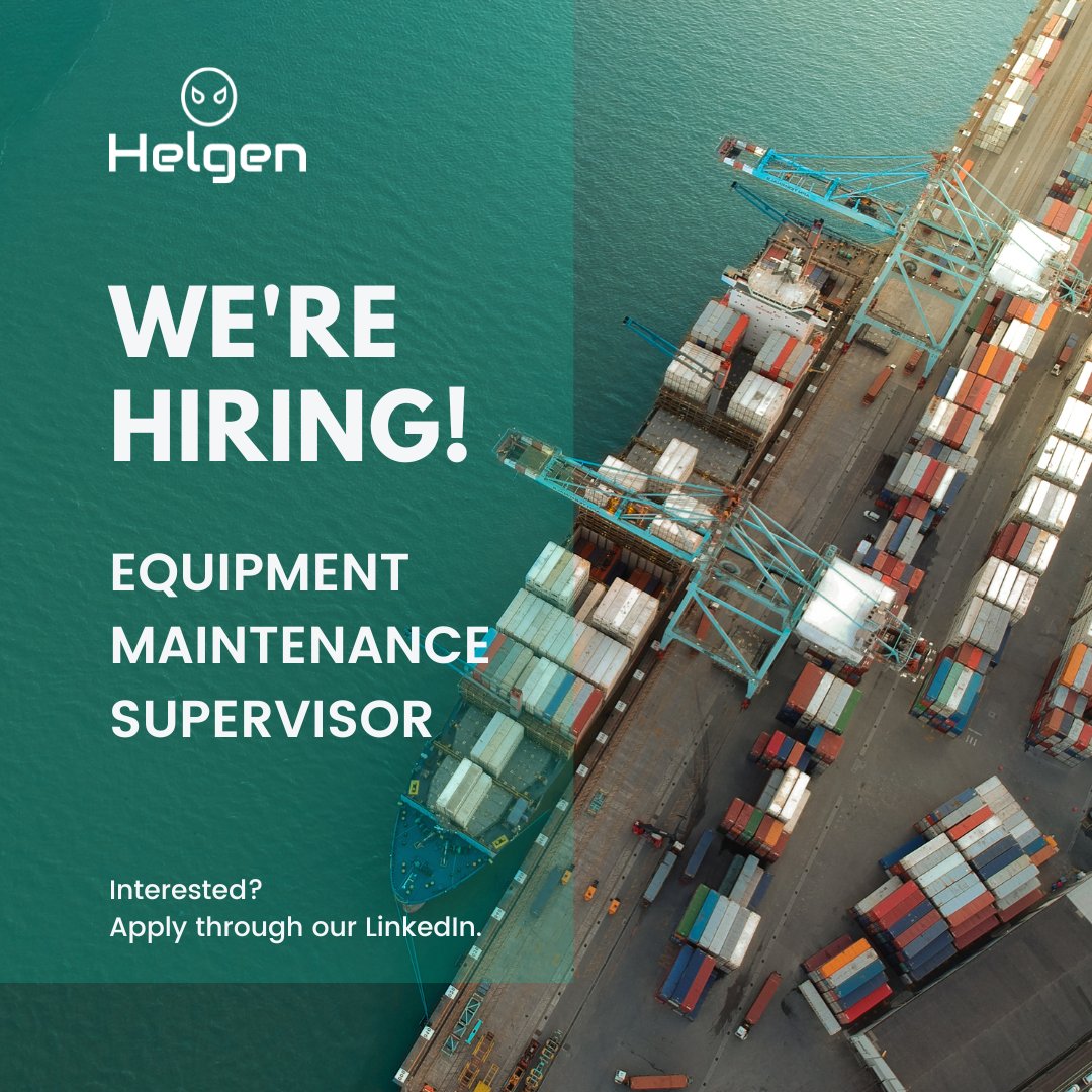 HelgenTech's tweet image. We&apos;re hiring! 
We are looking for an experienced Equipment Maintenance Supervisor to join our team in Veracruz, Mexico. Head to our LinkedIn for more information!
linkedin.com/jobs/view/3647…