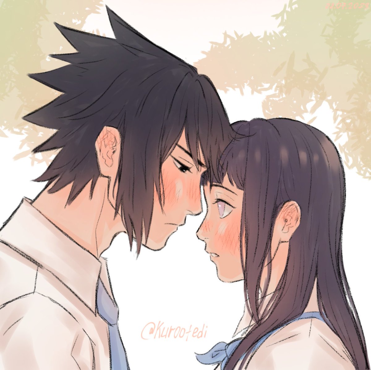 kurootedi's tweet photo. Day 5 | 
“Forehead touches”

Так как сейчас Июль, а в Японии школьники учатся до Августа я нарисовала мой любимый школьный AU СХ с летней атмосферой 🤗🍅☀️

#sasuhina #sasuhinamonth #sasuhinamonth2023 https://t.co/4V9NTKCm5d