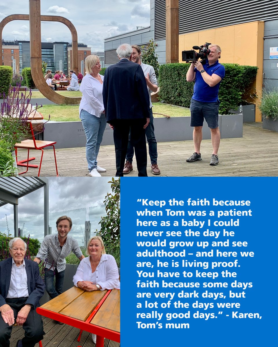 So wonderful to have <a href="/tombrightmusic/">Tom Bright</a> and his mum, Karen, visit us for this special #NHS75 @TheOneShow performance🎤 💙 

Fantastic to see them reunited with Professor Lewis Spitz👏 👏