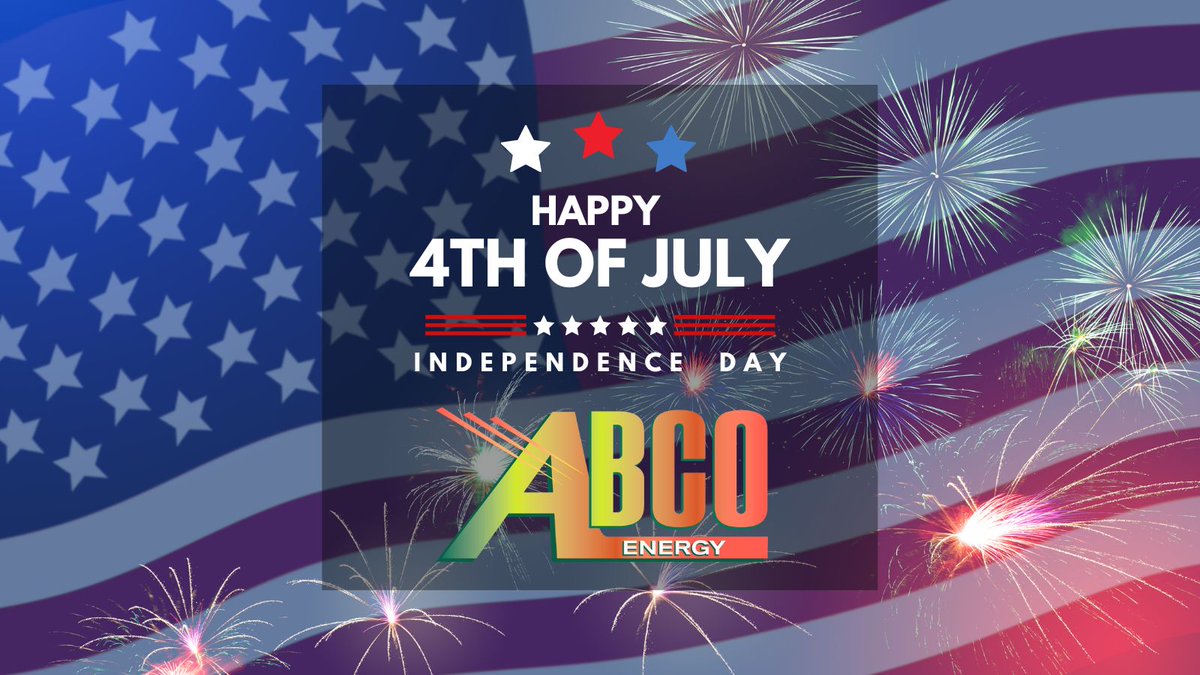 ABCOEnergy's tweet photo. Happy 4th of July from everyone at ABCO! https://t.co/ss9gwj41SH