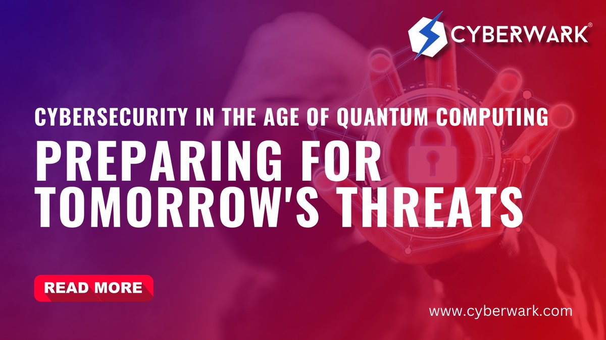 cyberwark's tweet image. 🔐💻 Cybersecurity in the Age of Quantum Computing: Preparing for Tomorrow&apos;s Threats. 💥🔒
🚀💡 Don&apos;t miss out on the future! Learn more at buff.ly/43jFrm0

#QuantumComputingSecurity #FutureProofingDigitalLife #StaySafeOnline #CyberSecurity #ManagedServices #cyberwark