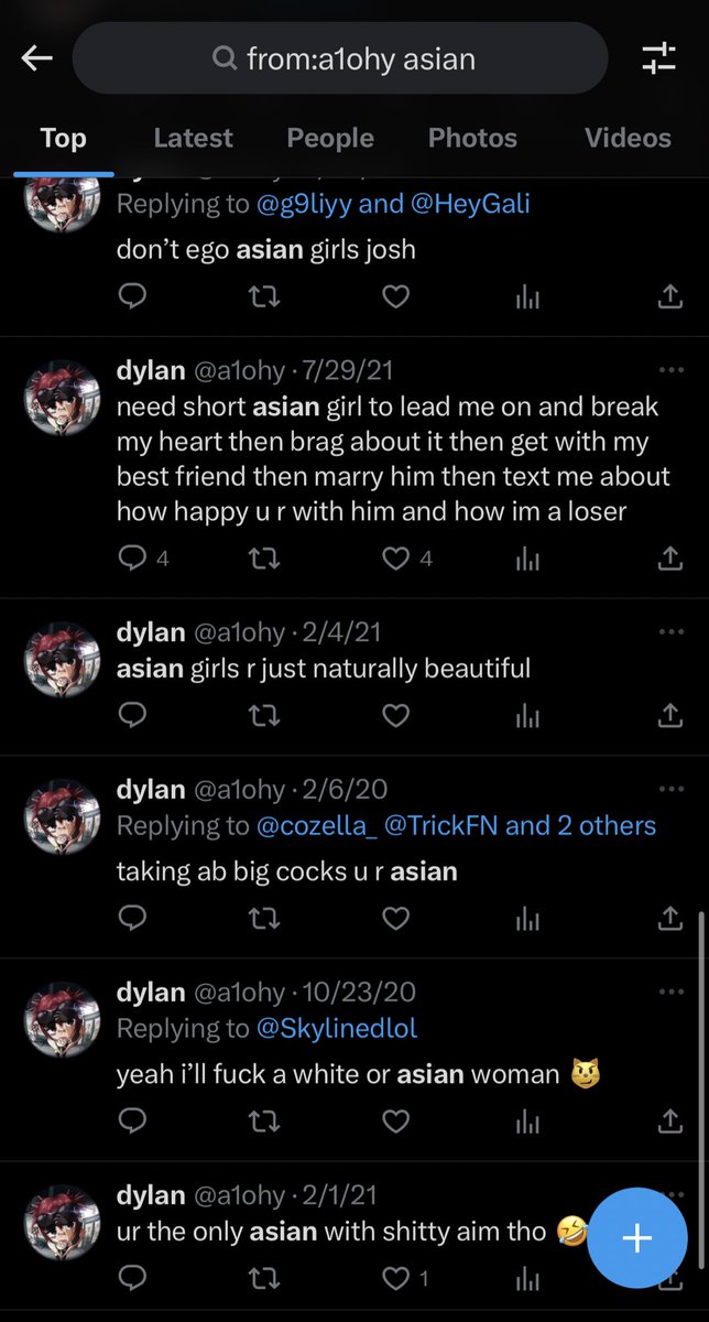 jasminericegirl's tweet photo. everyone bullying this girl in the comments and quote tweets for saying she's "tired" when this guy has a clear history of fetishizing asian women is never going to sit right with me. women are allowed to not want to be sexualized for their race https://t.co/TjFlCXJ5km
