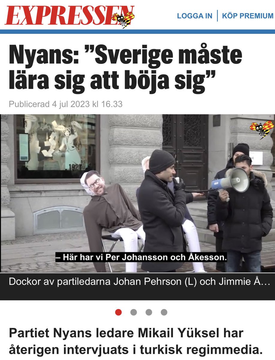 Sverige ska inte böja sig. Kommer alltid stå rak för vår yttrandefrihet och inte böja mig för islamister.