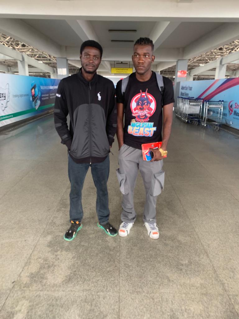 YouAndFootball's tweet photo. Safe Trip ✈️ 🇪🇬 Veteran Sport Football Club 💛🖤 👉 We say a big thank you to @PAJ Sports Management Limited @Asportrophy for making his football dreams come through. https://t.co/KabYIuhLgQ