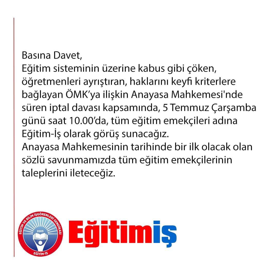 Türkiye de Eğitim-İş var 
#ömk #OgretmenlikMeslekKanunu #KariyerBasamakları