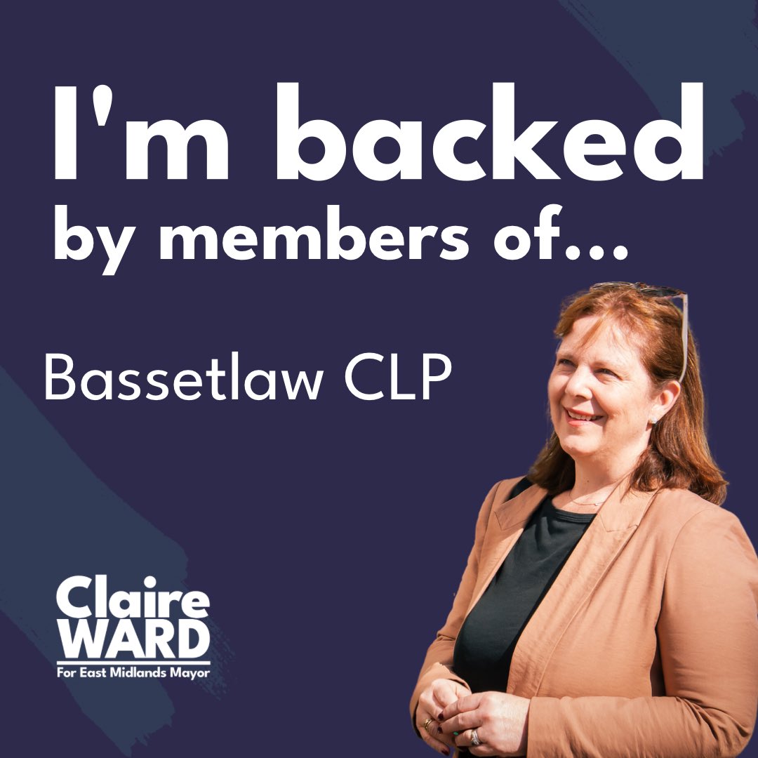 Claire Ward (@claireward4em) on Twitter photo Thank you <a href="/BassetlawCLP/">Bassetlaw Labour</a>! 🌹
You deserve better than the current MP, who stokes imaginary culture wars to detract from his failings. Between now and the next election, I’ll work hard to ensure @CllrJoWhite wins.
Join the campaign 👉 claireward.co.uk
#Claire4Mayor Thank you <a href="/BassetlawCLP/">Bassetlaw Labour</a>! 🌹
You deserve better than the current MP, who stokes imaginary culture wars to detract from his failings. Between now and the next election, I’ll work hard to ensure @CllrJoWhite wins.
Join the campaign 👉 claireward.co.uk
#Claire4Mayor