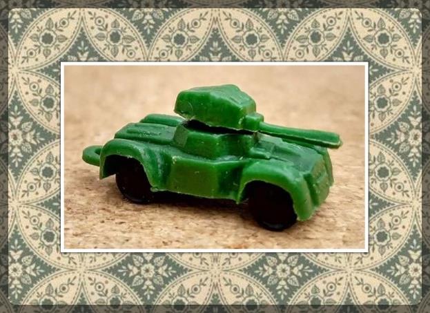 OldSchoolBooks1's tweet photo. Another #bubblegummachine prize from the 70s. A little #tank, and it is very little, but it does have a moveable gun turret and a loop at the back to hang it on things. You could almost use it on a charm bracelet or a key ring. https://t.co/I6w2r79udo https://t.co/Z3dmEwX032