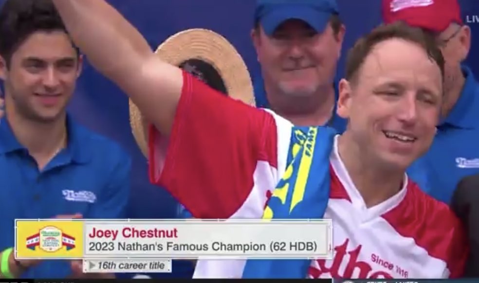 BarstoolBigCat's tweet image. I thank God every day that I was put on Earth at the same time as Joey Chestnut. The very definition of a Living Legend