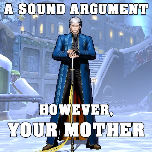 Angelglory7's tweet photo. Enjoy the new meme weapon.

If this is the last tweet you see today, lol #umvc3 #vergil https://t.co/iNuqtodM2c