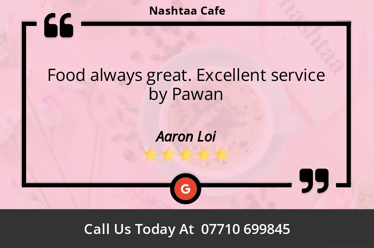5 Star: Aaron L. "Food always great. Excellent service by Pawan" maps.google.com/?cid=178064164…