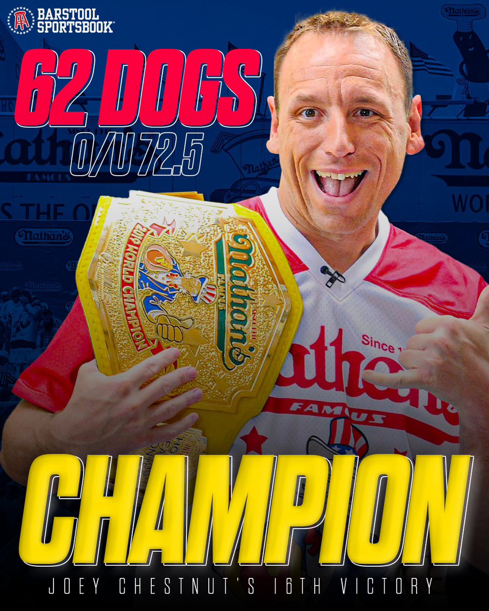 Joey Chestnut does it again.