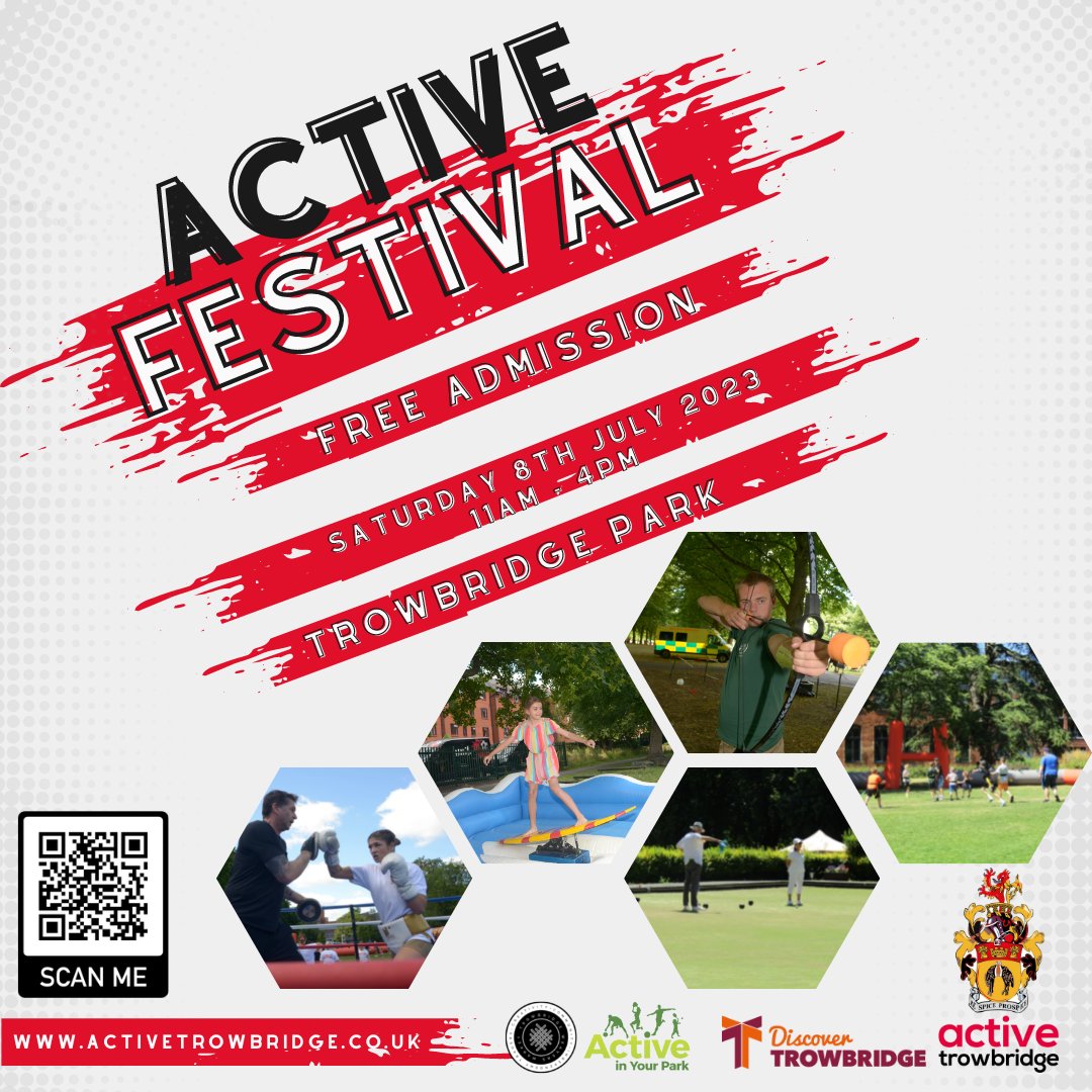 MrsEmeryPE's tweet photo. The #Trowbridge #ActiveFestival is on in the park this Saturday! It's a great FREE event to come and speak to local clubs and try something new too. I think I'll be having a go at the zorbs! https://t.co/kbdo6PoLYt