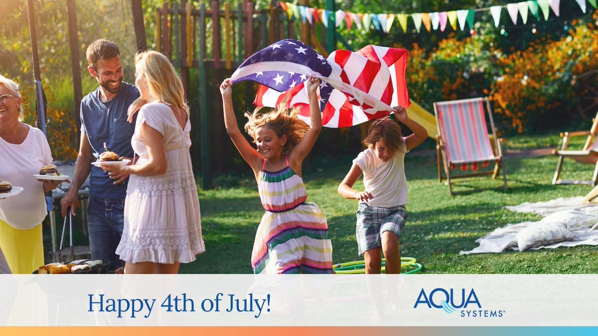 From all of us at Aqua Systems, have a fantastic Fourth of July! 🇺🇸 🎆 Make sure you stay hydrated during the celebrations by drinking lots of fresh, filtered water! 💦

#happy4thofjuly #cleanwater #drinkwater #waterexperts