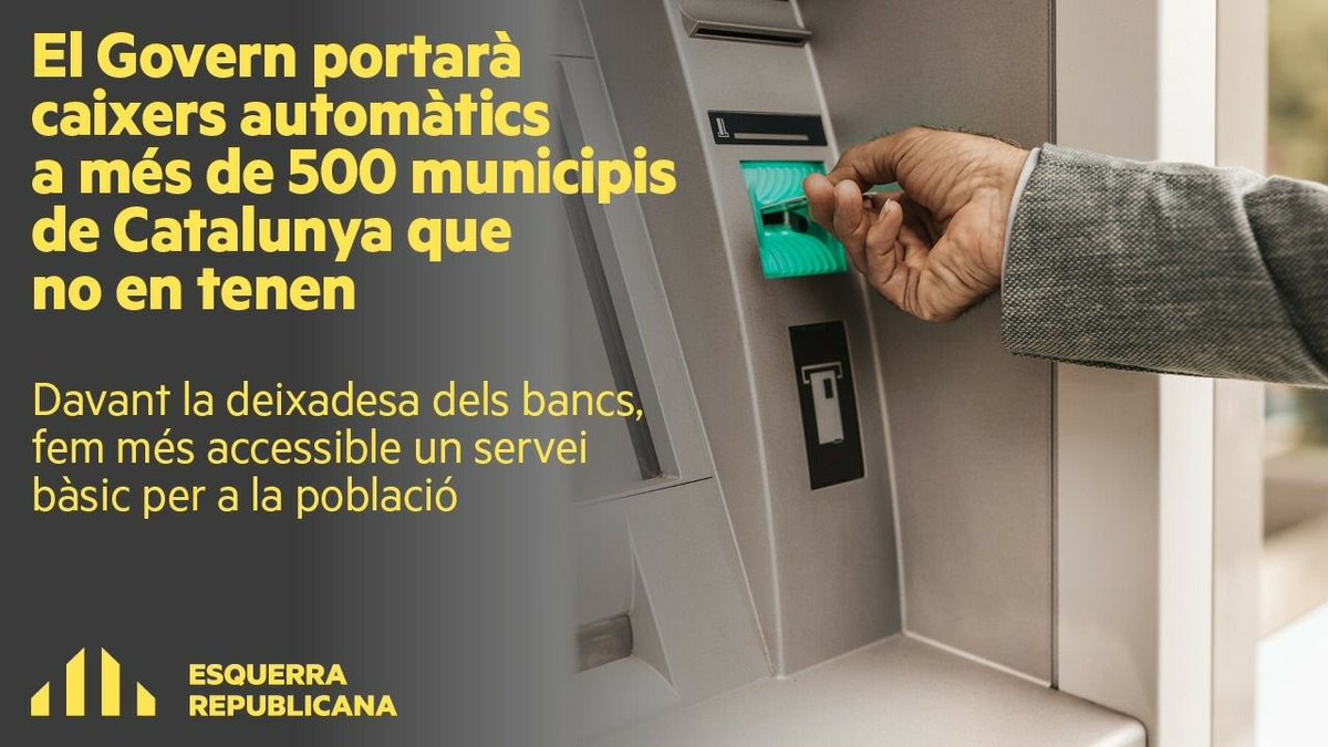 Bones notícies pels pobles de les terres de #Lleida, l’Alt Pirineu i l’Aran que les entitats bancàries han abandonat. 

✅ Revertim la fuga de serveis que pateix el món rural i assegurem l’accés als serveis financers davant la por del PSOE d’obligar la banca a garantir el servei.