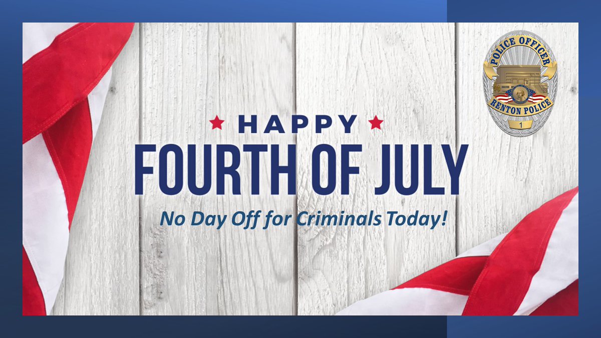RentonpdWA's tweet photo. If you're enjoying July 4th @ a park today, keep in mind prowlers will most likely be out in full force. Don't provide temptation for those who will take advantage of the large amount of vehicles parked in parking lots today; keep your vehicle cleared out! #rpdcares https://t.co/HfOHWkRr6z