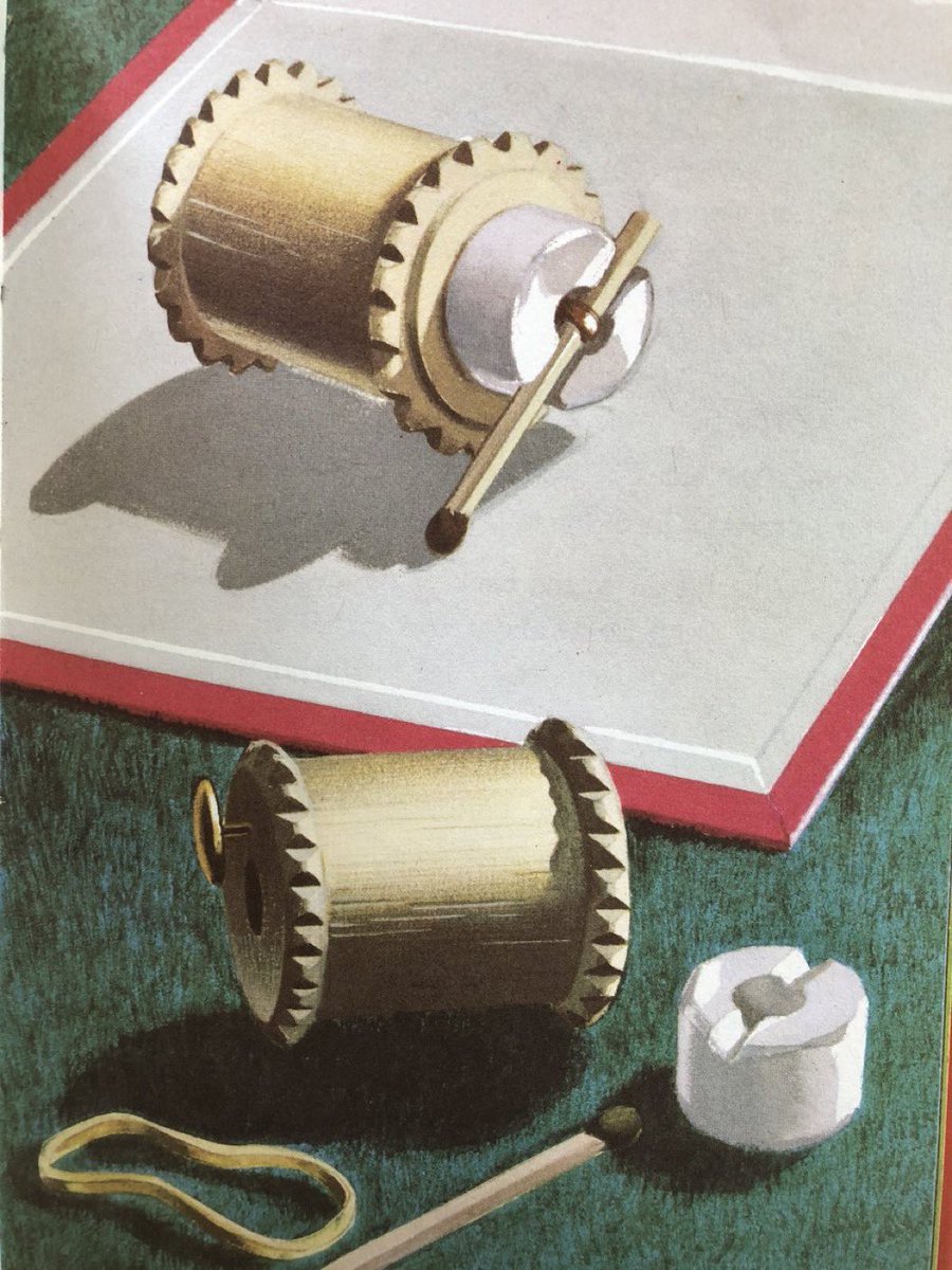 Beautiful everyday Ladybird things. 
The cotton-reel tank/tractor (1966)
Artist: RobertAyton