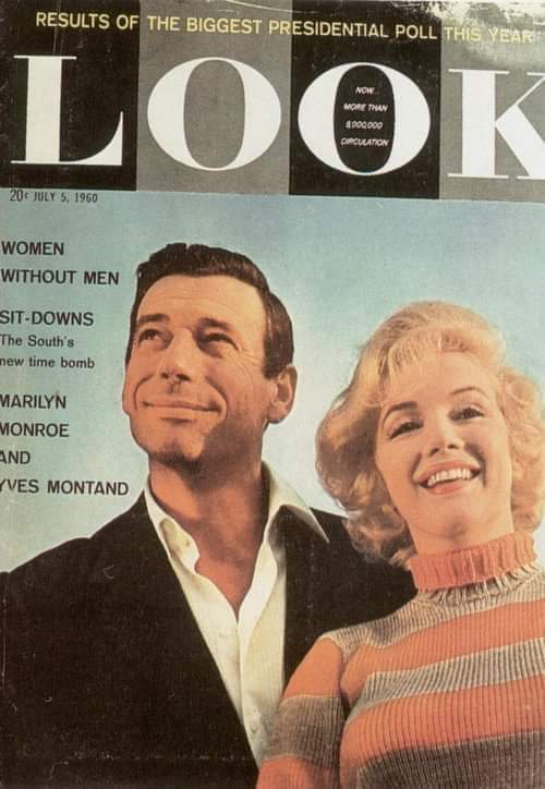 5 juillet 1960 : Marilyn fait la couverture du magazine Look.

July 5, 1960 : Marilyn was on the cover of Look magazine.

Copyright clubpassionmarilyn, 2002-2023 pour 'Marilyn, la fille du calendrier'. #Marilyn #MarilynMonroe #ClubPassionMarilyn #yvesmontand #lookmagazine