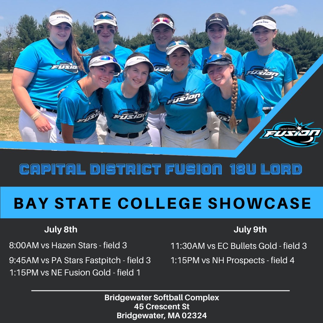 18u Lord is headed to the Bay State College Showcase this weekend in MA. Check out their schedule!