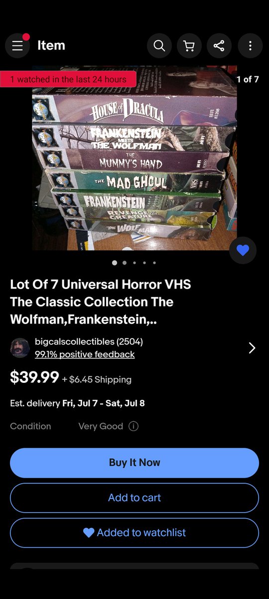 Yes I literally just impulse bought this universal horror VHS collection. Some of these I already have like the Frankenstein ones but these have different covers so it's a must buy.