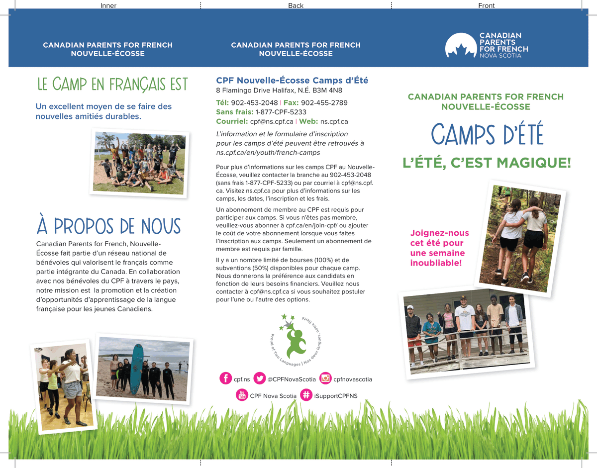 DesAcadiens's tweet photo. Camps d’été offerts par Canadian Parents for French! ☀️⛺️

⬇️Retrouvez un camp dans votre région ⬇️ https://t.co/pFTpkraW5L