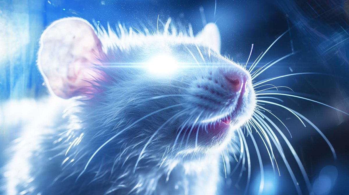 futuranimals's tweet photo. After it savored the drug, a turning point in the evolutionary history was generated. Within just a few days, the effects of the drug had allowed this rat to reach an incredible level of consciousness and the ability to solve complex problems. #Futuranimals #Hash1 #NFTs https://t.co/03RAgZr61w