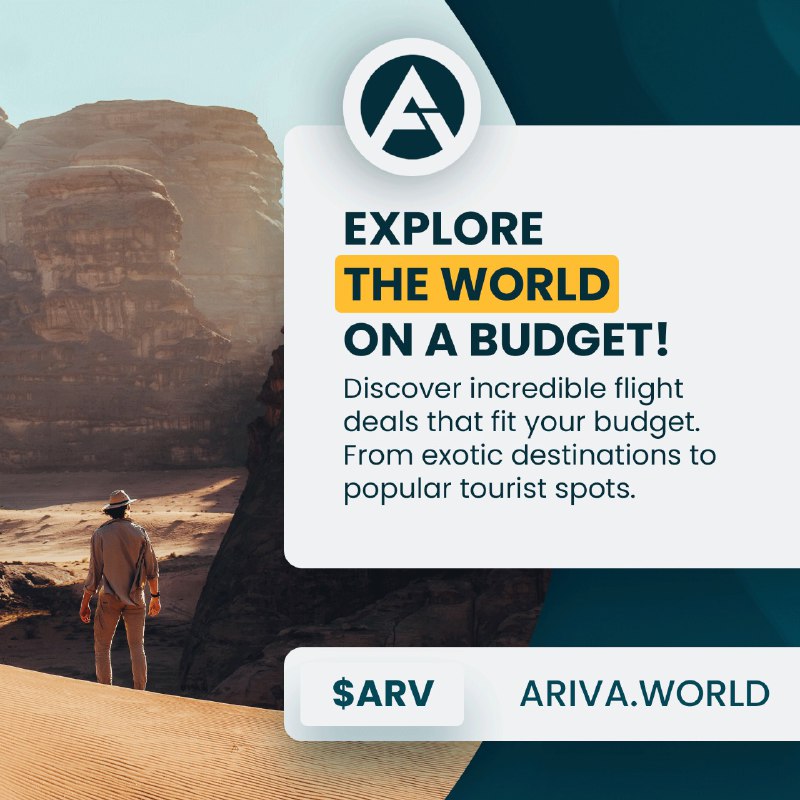 Ariva_World's tweet photo. Discover incredible flight deals that fit your budget.

 From exotic destinations to popular tourist spots, our flight ticket engine offers affordable options for every traveler.

Start planning your next adventure today! 

#Travel #FlightDeals #ExploreMore https://t.co/RK5MhOuij7