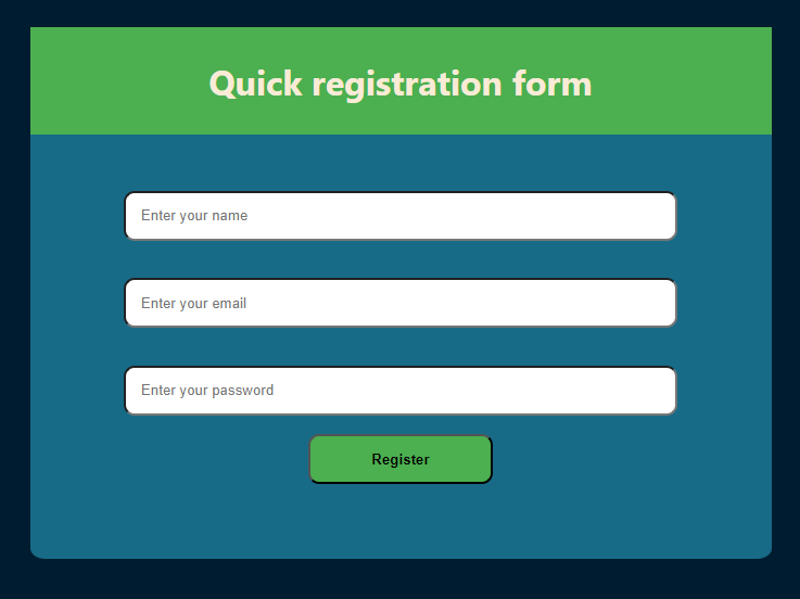 ianandparmar's tweet photo. T 107- #project-7/100- A quick registration form in reactjs!

Live Demo- https://t.co/Z5k5YilyRf

Project URL - https://t.co/9ks4uuBpPi

#100Projects #100ProjectsChallenge #100ProjectsIn2023
#100daysofcode #ilovemygoal #ilovemydream #AnandParmar #reactjs #javascript #india https://t.co/DWV7jiW6M2