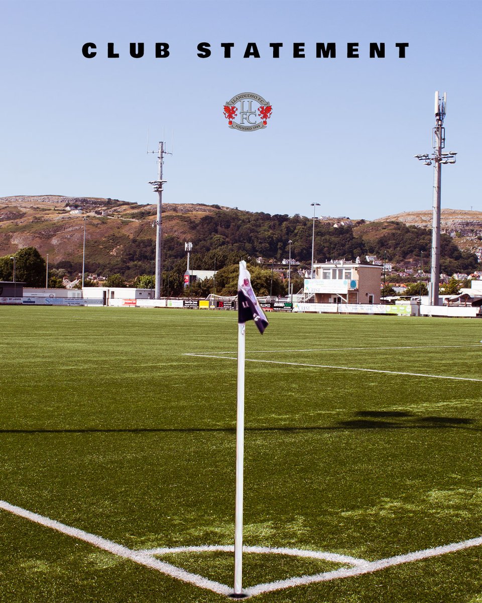 LlandudnoFC's tweet photo. Club Statement.

https://t.co/fjXOHxXw6R

#KeepTheFaith https://t.co/tEA6mzqijh