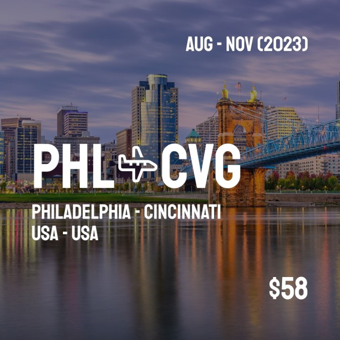 PHLCheapDeals's tweet image. ✈️ Philadelphia (PHL) to Cincinnati (CVG) for only $58 (USD) roundtrip 💸
33 live dates on Adventure Machine. - get the app on iOS or Android