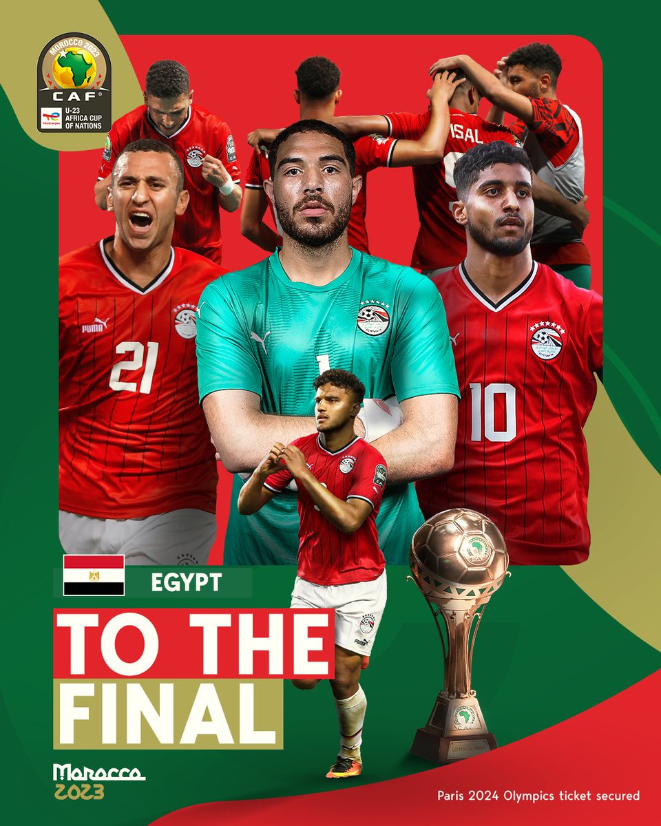 totalsport221's tweet photo. Can U-23⚽️
#Égypte en finale après son succès face à la #Guinée .
🇪🇬 1-0 🇬🇳
#TotalEnergiesAFCONU23 | #EGYGUI https://t.co/NUpyREuGj9