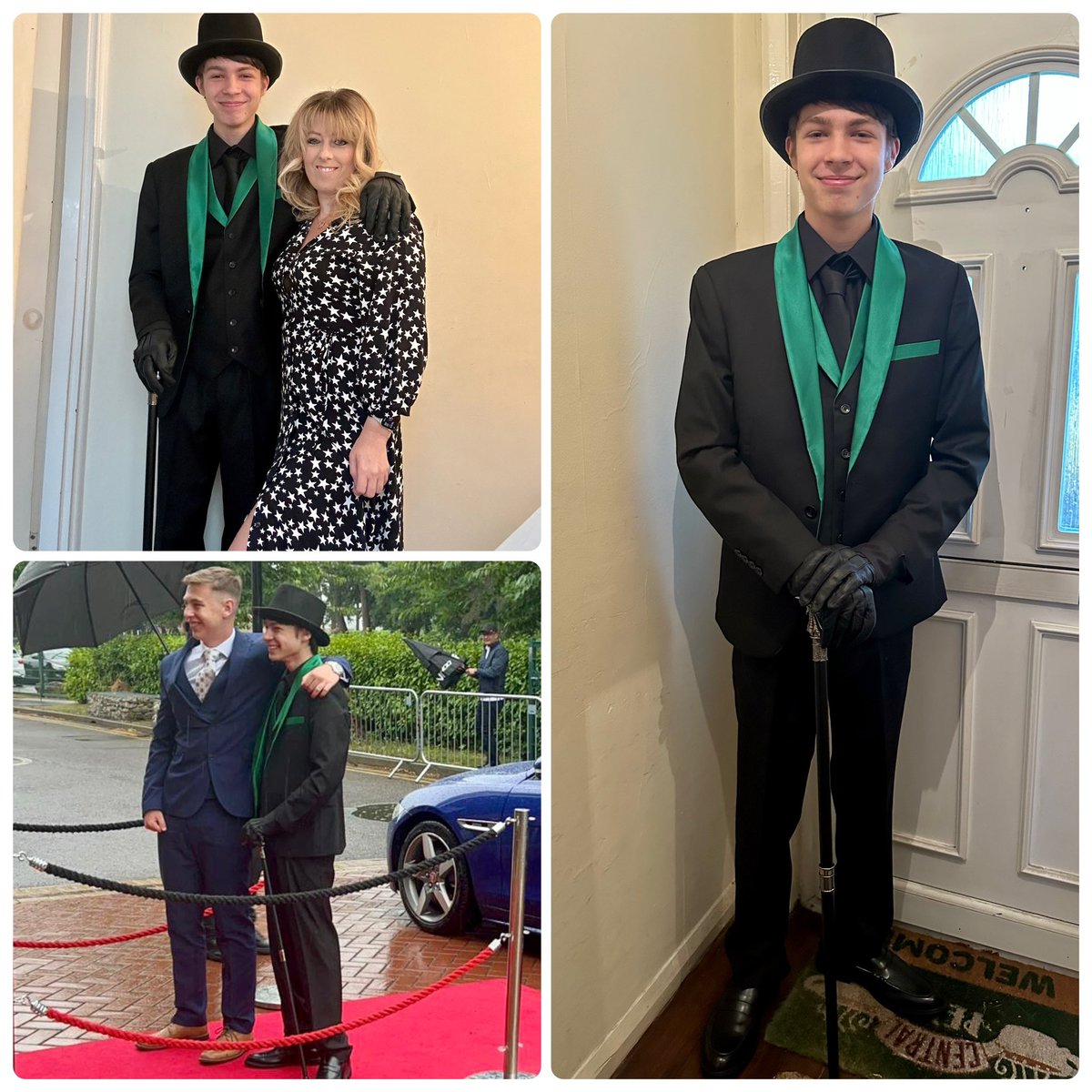 PhD_ByTheSea's tweet photo. My son’s prom this evening held at @afcb_events Shame about the weather but lucky his quirky dress sense came in handy! 😝 https://t.co/NsEaUT7zSa